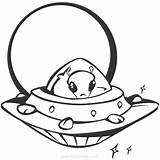 Alien Spaceship Coloring Pages sketch template