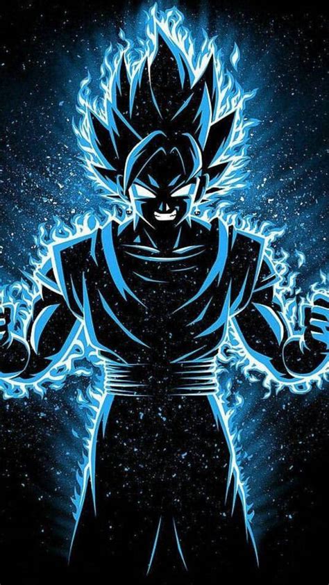 Download Blue And White Aura Of Black Goku Phone Wallpaper | Wallpapers.com