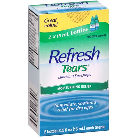 Refresh Lubricant Eye Drops Value Size Refresh Tears, 0.5 oz bottles, 2 ...