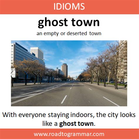 Ghost Town | English idioms, English pronunciation learning, Idioms