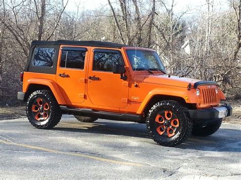 Just detailed her. My 2013 Orange Jeep Wrangler Unlimited Sahara | Orange jeep, Orange jeep ...