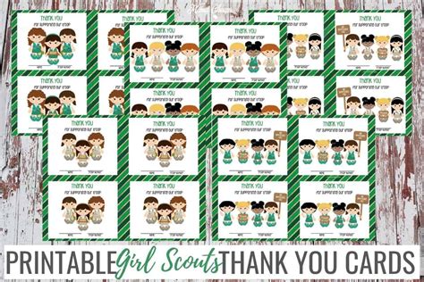 Printable Girl Scout Thank You Cards - Mama Cheaps®