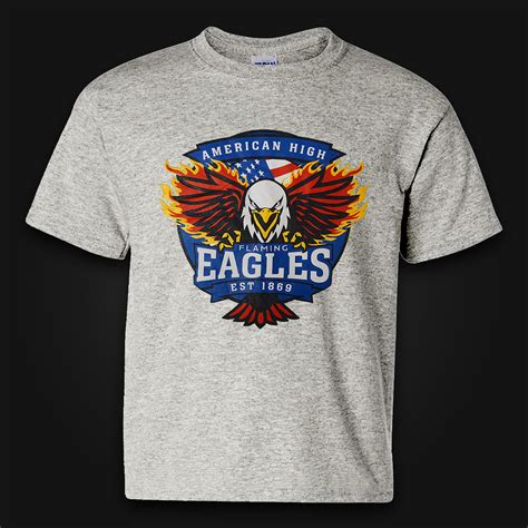 AH Eagles Football T-Shirt (Grey) - American High