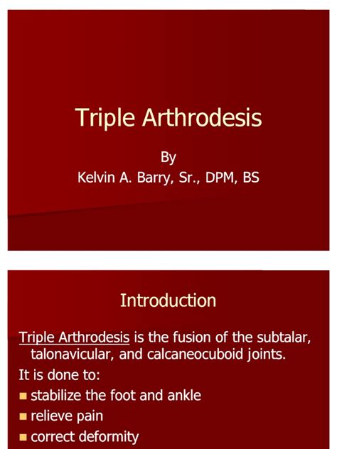 Triple Arthrodesis