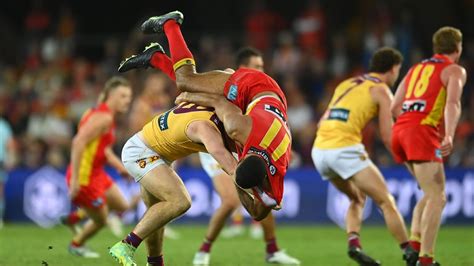 AFL Gold Coast Suns fume as Touk Miller suspended for Dayne Zorko tackle - ESPN