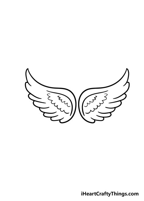 Easy angel wings drawing - lazyqery