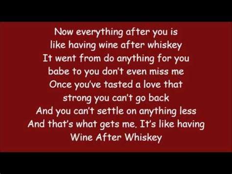 Carrie Underwood ~ Wine After Whiskey (Lyrics) - YouTube