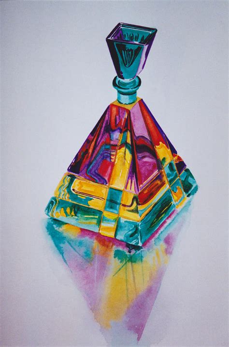 Glowing perfume bottle Painting by Eve Riser Roberts - Fine Art America