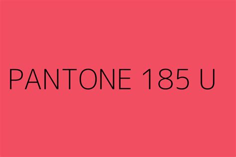 PANTONE 185 U Color HEX code