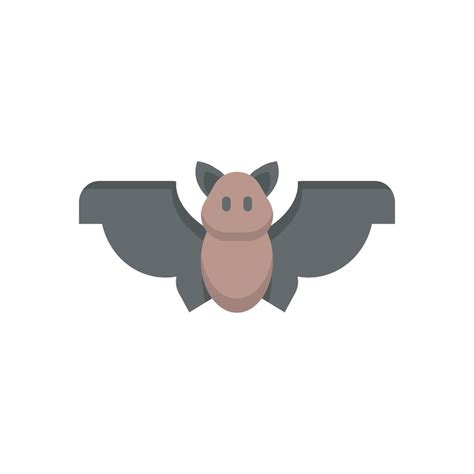 bat icon, flat icon vector illustration isolated on white background. for the theme of animals ...