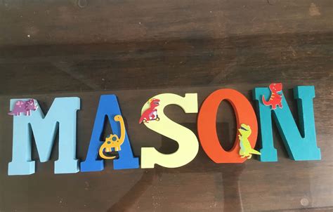 Personalized kids name sign Unique Nursery Decor Dinosaur | Etsy in ...