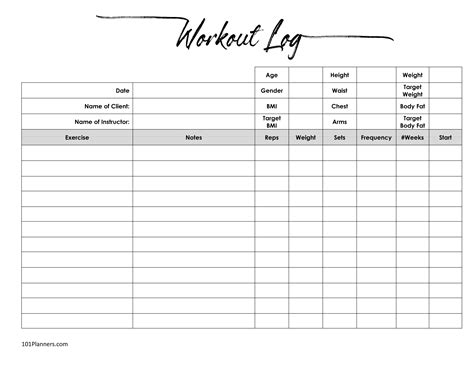 Free Fitness Planner Printable Book | Customize Online & Print