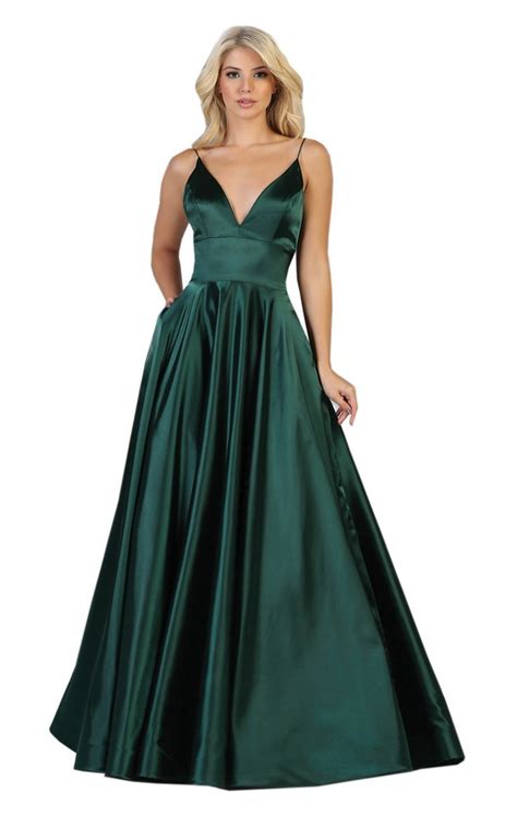 Formal Dress Shops - MILITARY BALL RPOM DANCE GOWN - Walmart.com | Green prom dress long, Dark ...