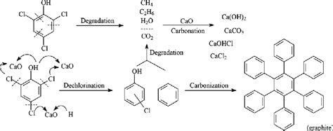 Degradation ways of 2,4,6-trichlorophenol in the mechanochemical... | Download Scientific Diagram