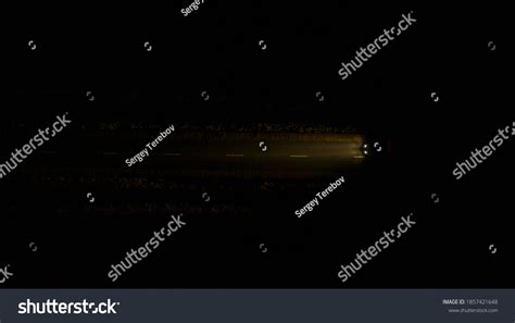 Top View Night Road Along Which Stock Photo 1857421648 | Shutterstock