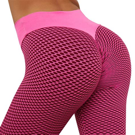 SySea - Womens Ruched Butt Lifting Leggings High Waisted Workout Sport Tummy Control Gym Yoga ...