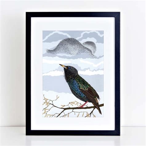 Starling Murmuration Print - Etsy