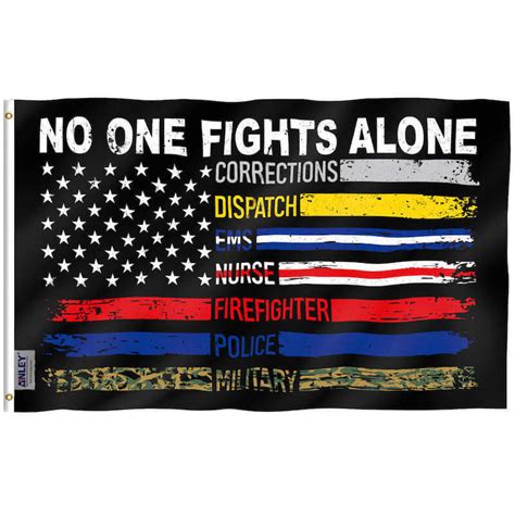 trend rank No One Fights Alone Flag 3x5ft, Vivid Color www.nojirien.co.jp