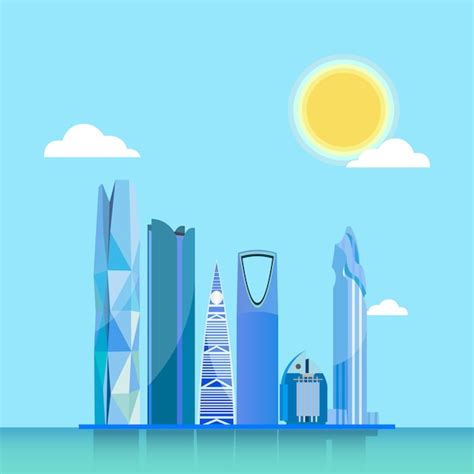 Riyadh skyline | Vector Premium