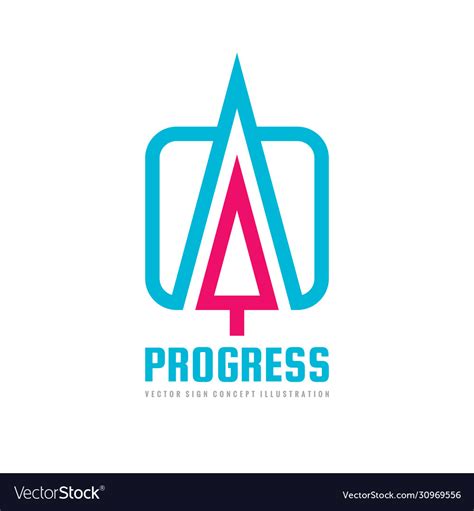 Progress - concept logo template Royalty Free Vector Image