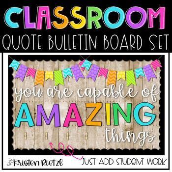 Student Work Display Classroom Quote Bulletin Board Kit | Displaying ...