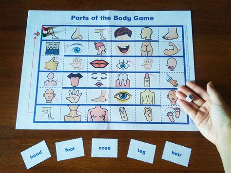 Parts of the Body - Printable Board Game