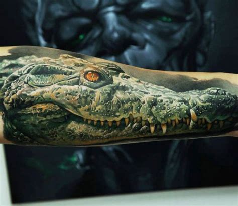 Crocodile tattoo by Dmitriy Samohin | Post 13885 | Tatuaje de cocodrilo ...