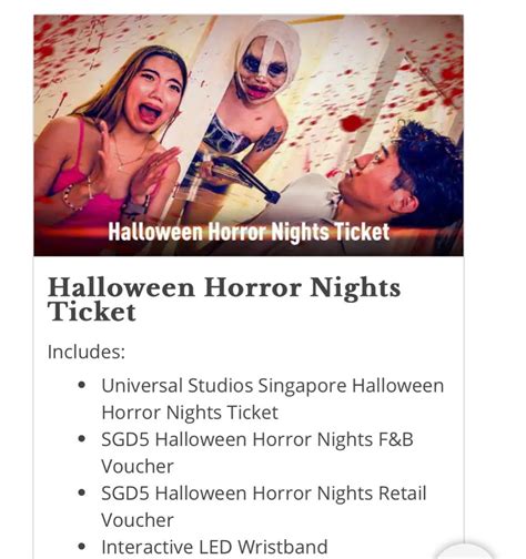 Halloween Horror Nights Tickets x2 (12 Oct), Tickets & Vouchers, Event ...