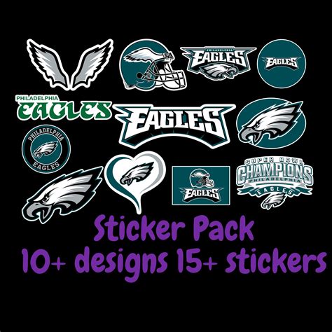 Philadelphia Eagles Sticker Pack; ; Laptop Decal ; Yeti Decal; Cell ...