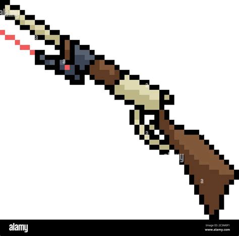 vector pixel art shotgun isolated cartoon Stock Vector Image & Art - Alamy