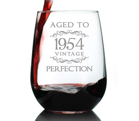 Aged to Perfection 1954 Vintage Funny Stemless Wine Glass - Etsy