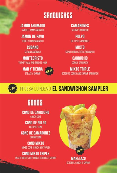 Menu — El Sandwichon FL