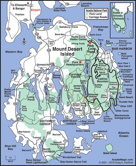 Printable Map Of Acadia National Park