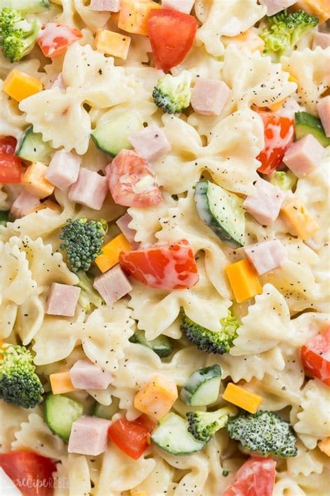 Creamy Ranch Bowtie Pasta Salad | Easy summer side dishes, Summer side ...