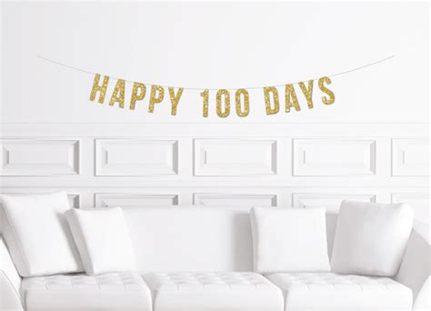 Happy 100 Days Banner / One Hundred Days Celebration / Decor | Etsy