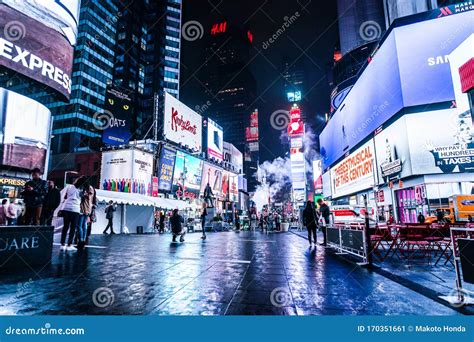 Night View of the New York Times Square TimesSquare Editorial Photo - Image of timessquare ...