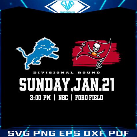 Detroit Lions vs Tampa Bay Buccaneers Divisional Round SVG