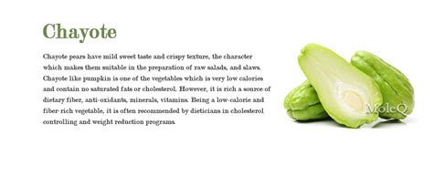 Chayote – Moleq Inc. – Food Information