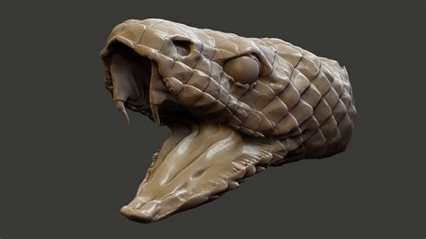 modelo 3d cabeza de serpiente - TurboSquid 1719807