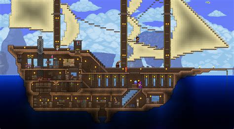 My first attempt at a pirate ship : r/Terraria