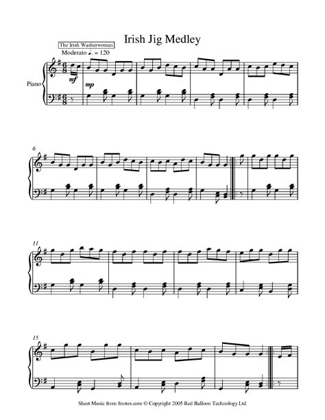 Irish Jig Medley Sheet music for Piano - 8notes.com