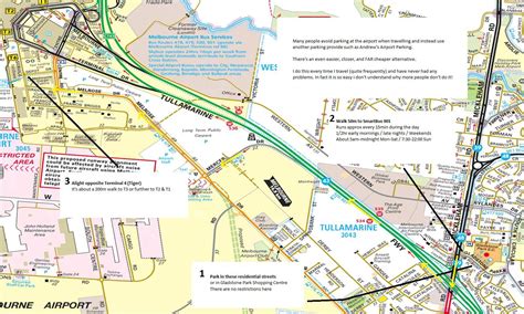 Melbourne airport parking map - Melbourne airport car park map (Australia)