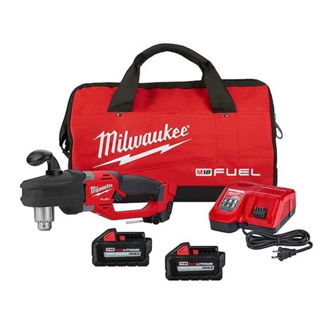 Milwaukee M18 FUEL GEN II 18-Volt Lithium-Ion Brushless Cordless 1/2 Hole Hawg Right Angle Drill ...