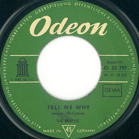 The Beatles - Tell Me Why (1964, Vinyl) | Discogs