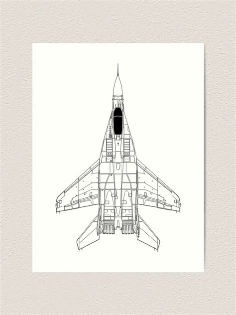 "Mikoyan Gurevich Mig-29 Fulcrum Silhouette" Art Print for Sale by magazinecombate | Redbubble