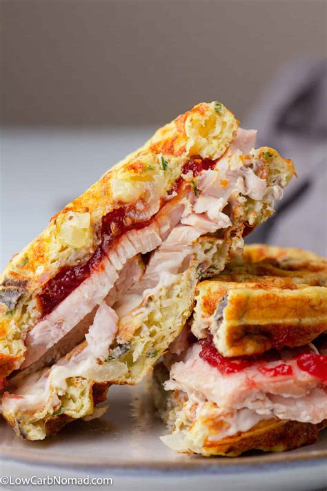 Keto Turkey Gobbler Chaffle Sandwich • Low Carb Nomad