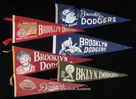 Vintage Brooklyn Dodgers Pennants | Baseball history, Dodgers, Dodgers ...
