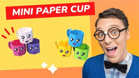 Easy origami paper cup | DIY MINI PAPER CUP | MINI PAPER CUP | How to make a mini paper cup ...