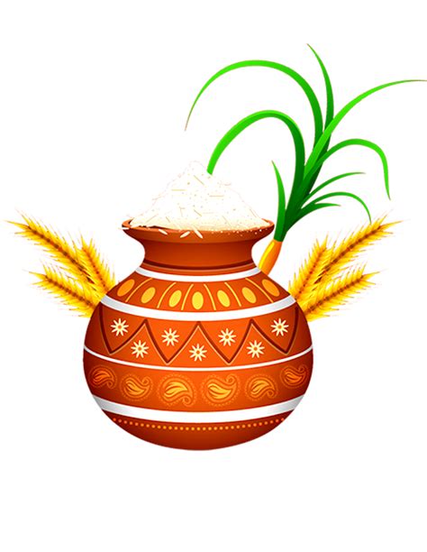 Happy Pongal Vector Elements Free Download-Vector Pongal Pot png free ...