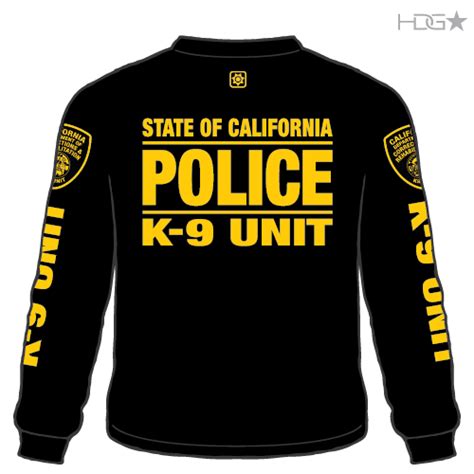 CDCR Police K-9 Unit Black/Gold Long Sleeve T-Shirt | HDG Tactical